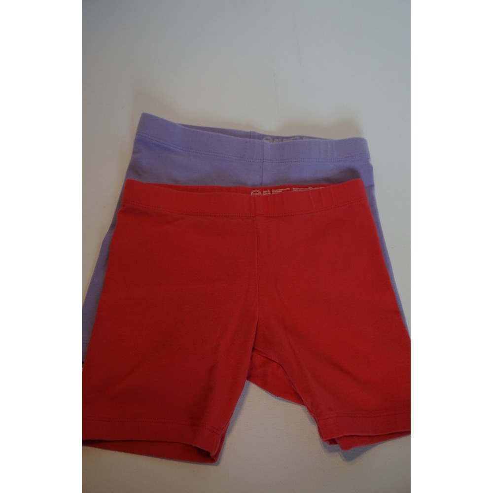 Wonder Nation Girls Bike Shorts 2 Pack Red Purple Size S 6-7 HQ020868FL